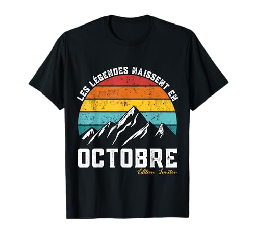 Consigue ahora Regalo Cumpleaños Octubre Vintage Hombre y Mujer Catálogo Camiseta Top Precio 2024 | regaloscumple.com
