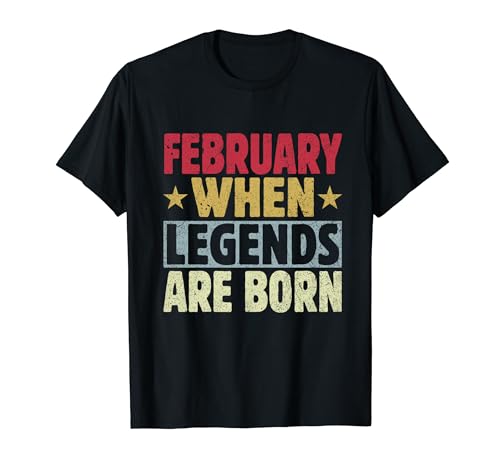 Comprar Nacido en febrero - Retro Vintage Febrero Cumpleaños Camiseta Catálogo Rebajas 2025 | regaloscumple.com