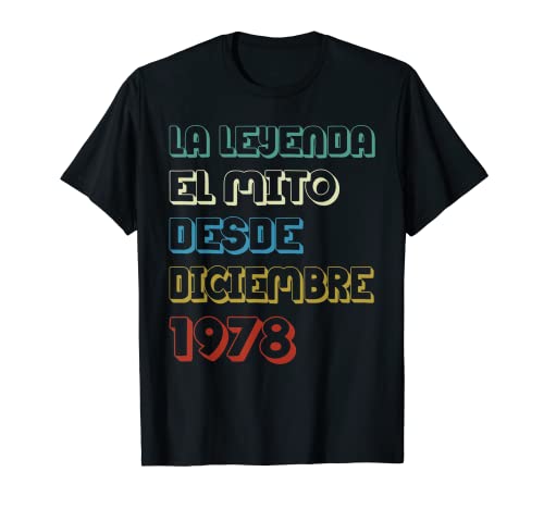 Consigue ahora 44 Años Cumpleaños Diciembre 1978 Hombre Regalos Mujer Diciembre Camiseta Rebajas 2024 | regaloscumple.com