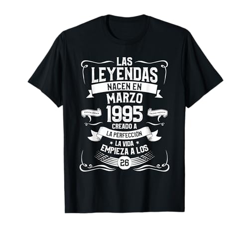 Comprar 26.o Regalo Cumpleaños Leyenda Desde BlackFriday Marzo 1995 Camiseta Rebajas 2024 | regaloscumple.com