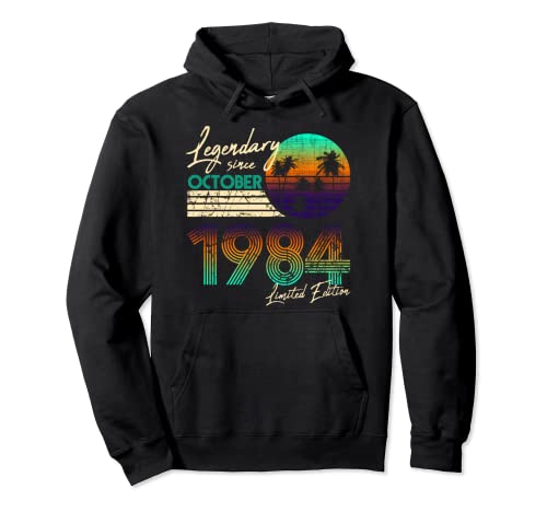 Consigue ahora Legendario cumpleaños desde octubre BlackFriday 1984 Sudadera con Capucha Rebajas 2024 | regaloscumple.com