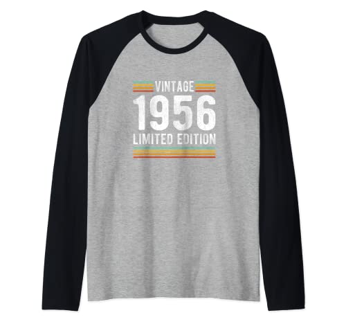 Oferta Vintage Edición 66 Cumpleaños Camiseta Raglan
