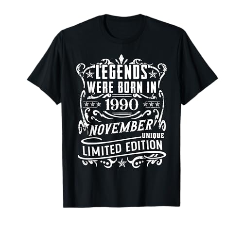 Consigue ahora Cumpleaños Noviembre 1990 Edición Limitada Ideas para regalar Regalo Vintage Camiseta Top Precio 2024 | regaloscumple.com