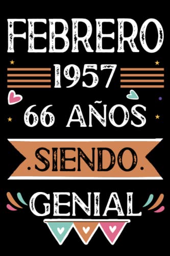 Comprar CUADERNO Febrero 1957 66 Años Siendo Genial: Libro visitas cuaderno 110 páginas felicitaciones idea regalo Catálogo regalo Para la esposa novia mujer La madre Top Precio 2025 | regaloscumple.com