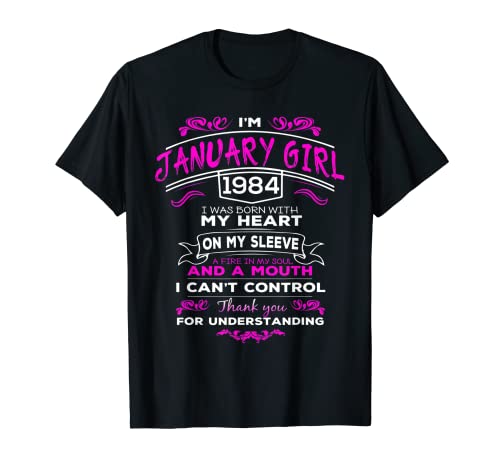 Consigue ahora Nacido En Enero 1984 Promoción Soy Enero Chica 1984 Cumpleaños Camiseta Ofertas 2025 | regaloscumple.com