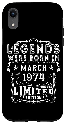 Comprar Carcasa BlackFriday para iPhone XR Cumpleaños Marzo 1974 Edición Limitada Regalo March 1974 Top Precio 2024 | regaloscumple.com