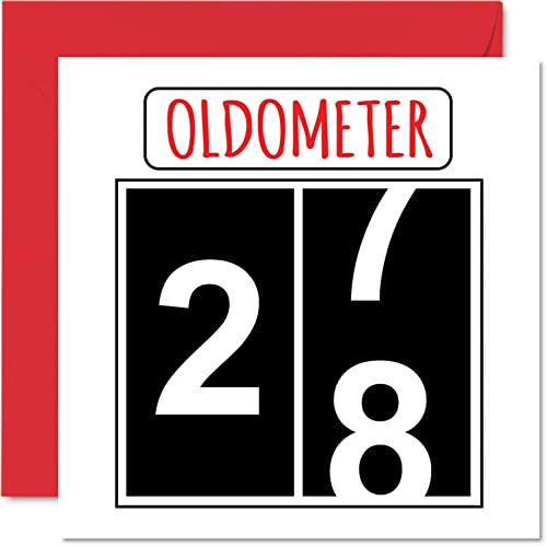 Comprar Divertidas tarjetas cumpleaños número 28 para hombres y mujeres – Oldometer – Tarjeta feliz Regalos cumpleaños para hijo hija hermano hermana tío tía sobrina sobrino primo 145 mm tarjeta Ofertas 2025 | regaloscumple.com