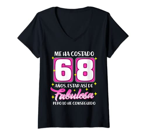 Comprar Mujer 68 Regalos Años Fabulosa Cumpleaños 68 Camiseta Cuello V Ofertas 2024 | regaloscumple.com