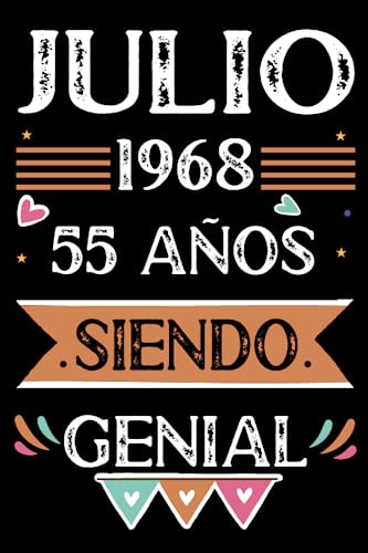 Consigue ahora CUADERNO Julio 1968 55 Años Siendo Genial: Libro visitas cuaderno 110 páginas felicitaciones Regalos idea regalo regalo Para la esposa novia mujer La madre Ofertas 2024 | regaloscumple.com