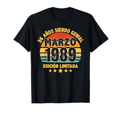 Consigue ahora Marzo 1989 36 Años Hombre Cumpleaños BlackFriday Regalo Marzo 1989 Camiseta Top Precio 2025 | regaloscumple.com