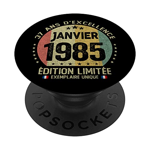 Comprar 37 años Anniversario mujer hombre regalo 37 años enero 1985 PopSockets PopGrip Intercambiable BlackFriday Top Precio 2024 | regaloscumple.com