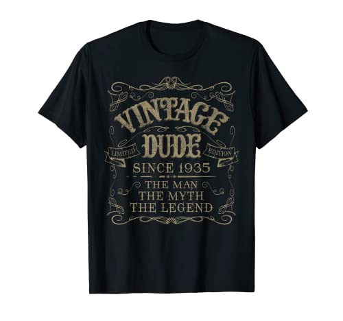 Consigue ahora Regalo Cumpleaños 87 cumpleaños Vintage 1935 Envejecido 87 años Camiseta Ofertas 2024 | regaloscumple.com