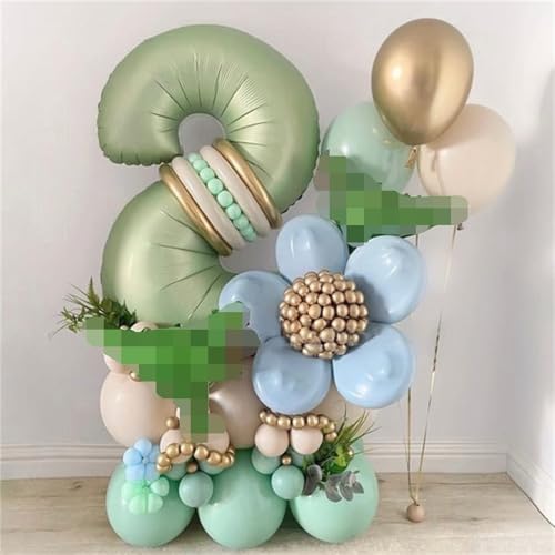 Comprar en Amazon Lingqiang Globos   color verde salvia con el número 70  globos grandes   40'   aluminio verde oliva número 7 y 0 para mujeres  globos autoinflables   70 cumpleaños  suministros