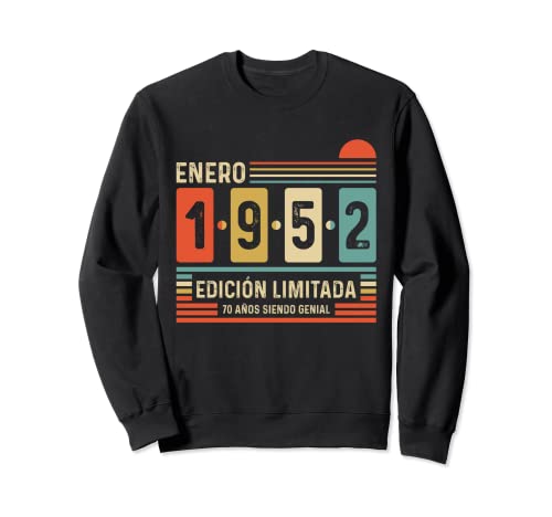 Comprar 70 Años Enero 1952 Leyenda Regalo 70 Cumpleaños Sudadera BlackFriday Top Precio 2025 | regaloscumple.com