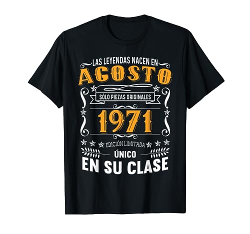 Oferta 51 Cumpleaños Las Nacen Agosto Camiseta
