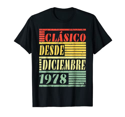 Consigue Catálogo ahora 44 Años Cumpleaños Diciembre 1978 Hombre Mujer Diciembre Camiseta Top Precio 2024 | regaloscumple.com
