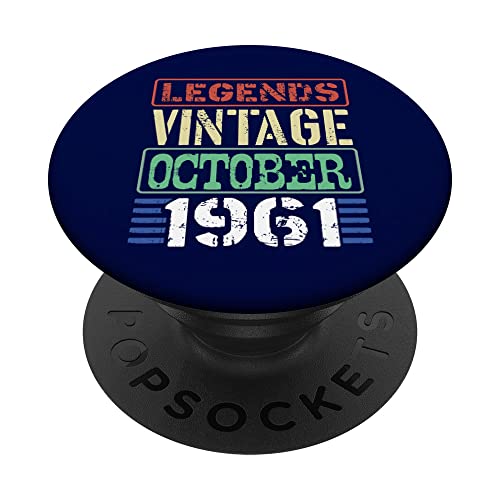 Consigue ahora Legends Vintage Octubre 1961 Retro Vintage Fiesta Catálogo cumpleaños PopSockets PopGrip Intercambiable Ofertas 2024 | regaloscumple.com