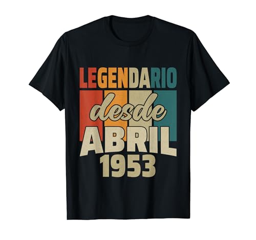 Comprar Legendario Desde Abril Catálogo 1953 - Cumpleaños 71 Años Camiseta Ofertas 2025 | regaloscumple.com