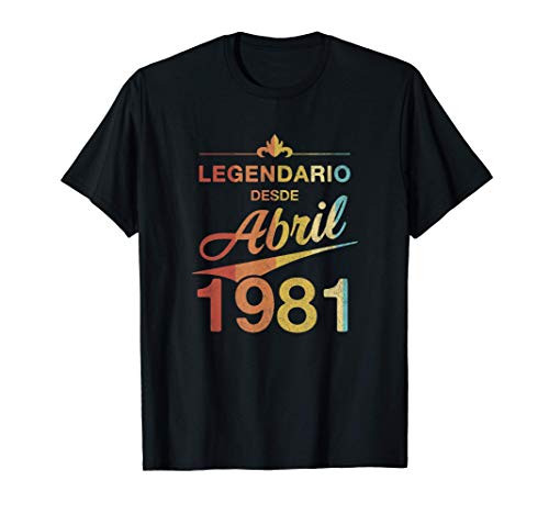 Comprar Regalo Navidad 40 años 40 cumpleaños Nacido en abril 1981 Camiseta Top Precio 2025 | regaloscumple.com