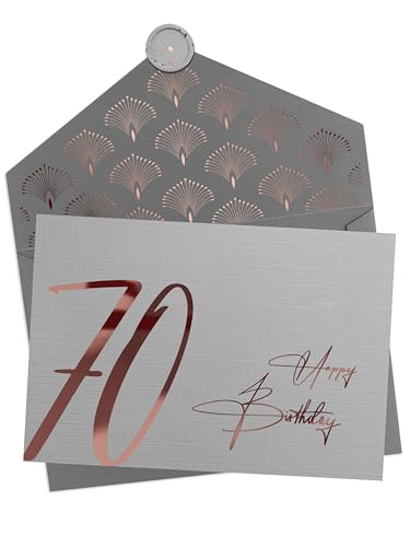 Consigue ahora JoliCoon Tarjeta 70 cumpleaños - Happy Birthday 70 - Tarjeta felicitacion Regalos 70 cumpleaños con sobre y un sello cera Top Precio 2023 | regaloscumple.com