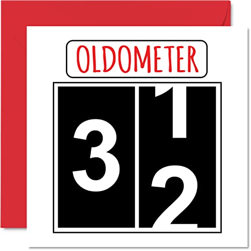 Comprar Divertidas tarjetas cumpleaños 32 para hombres y mujeres Oldometer tarjeta feliz cumpleaños para papá mamá hijo hija hermano hermana tío tía BlackFriday primo tarjetas felicitación 145 mm x Ofertas 2024 | regaloscumple.com