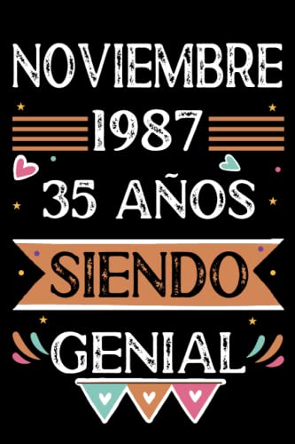Comprar CUADERNO Noviembre 1987 35 Años Siendo Genial: Navidad Libro visitas cuaderno 110 páginas felicitaciones idea regalo regalo Para la esposa novia mujer La madre Rebajas 2024 | regaloscumple.com