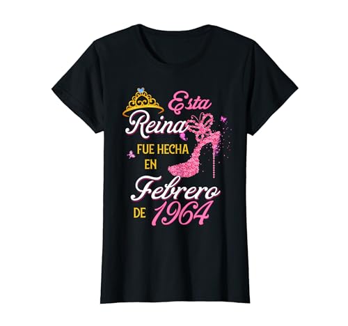 Comprar Reina Hecha En Navidad Febrero 1964 Cumpleaños 60 Años Camiseta Ofertas 2024 | regaloscumple.com