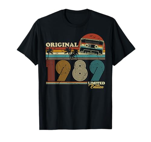 Consigue ahora 1989 Vintage Cumpleaños Retro Edición Limitada Hombres Ideas para regalar Mujer Camiseta Ofertas 2025 | regaloscumple.com