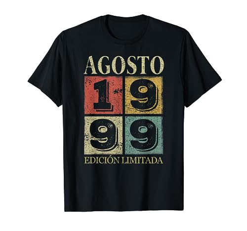 Comprar 24 Años Cumpleaños 1999 Hombre 24 Agosto Edición Limitada Camiseta Promoción Top Precio 2024 | regaloscumple.com