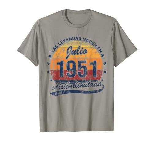 Comprar Cumpleaños Leyendas Ideas para regalar Julio 1951 Hombre Mujer Vintage Camiseta Ofertas 2025 | regaloscumple.com