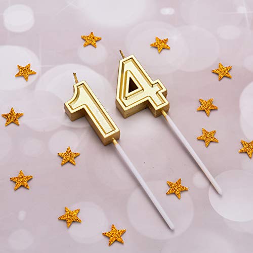 Mejores precios Nuanchu Cumpleaños Años Números Tarta Adornos Boda Celebración,