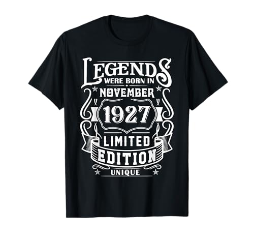 Comprar Cumpleaños Noviembre 1927 Edición Navidad Limitada Regalo Vintage Camiseta Rebajas 2025 | regaloscumple.com