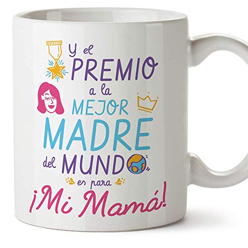 Comprar MUGFFINS Tazas para Promoción Mamá – Premio a la Mejor Madre (Modelo 3) – Regalos para el día la Madre/Desayunos Originales Ofertas 2024 | regaloscumple.com