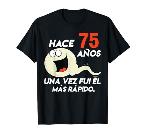 Oferta 75 Años Regalos Hombre Camiseta