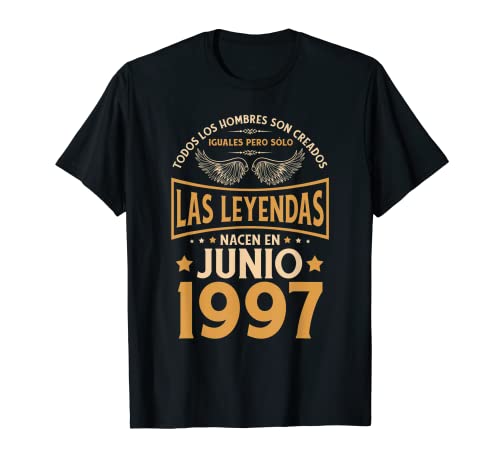 Consigue ahora Cumpleaños Hombre Regalos Las Leyendas Junio BlackFriday 1997 Camiseta Top Precio 2024 | regaloscumple.com