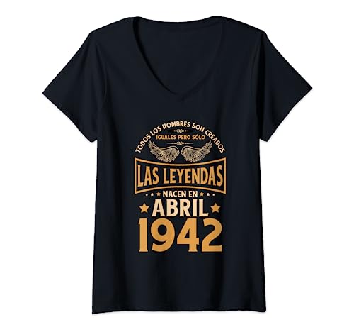 Comprar Cumpleaños Hombre Cumpleaños Regalos Las Leyendas Abril 1942 Camiseta Cuello V Ofertas 2024 | regaloscumple.com