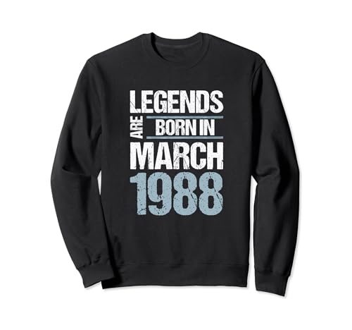 Consigue ahora Las leyendas nacieron en Ideas para regalar marzo 1988 Cumpleaños Sudadera Top Precio 2024 | regaloscumple.com