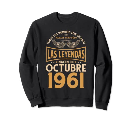 Comprar Cumpleaños Promoción Hombre Regalos Las Leyendas Octubre 1961 Sudadera Ofertas 2025 | regaloscumple.com
