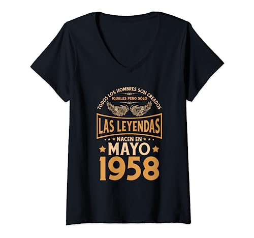 Comprar Cumpleaños Regalos Hombre Regalos Las Leyendas Mayo 1958 Camiseta Cuello V Rebajas 2024 | regaloscumple.com