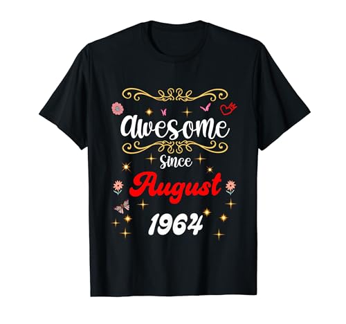 Comprar Impresionante desde agosto 1964 cumpleaños Flores y Ideas para regalar mariposas Camiseta Top Precio 2024 | regaloscumple.com