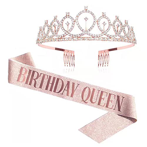 Consigue ahora KAIAIWLUO Corona y Banda Cumpleaños Coronas BlackFriday Brillante Diadema Princesa Mujer Cumpleaño Decoracion Birthday Girl Ofertas 2025 | regaloscumple.com