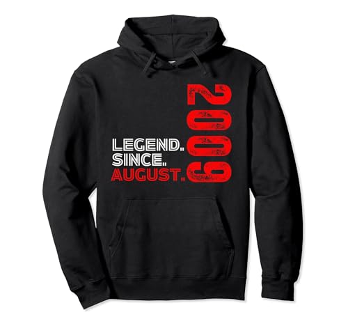 Comprar Nacido en agosto 2009 Promoción Leyenda cumpleaños vintage desde agosto 2009 Sudadera con Capucha Ofertas 2025 | regaloscumple.com