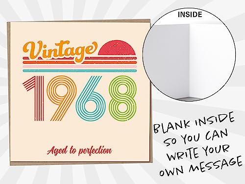 Oferta Flash Tarjeta   cumpleaños 55 – Vintage 1968 Aged to Perfection  divertida tarjeta   felicitación para hombres y mujeres  tarjetas   cumpleaños para mujeres  tarjetas   cumpleaños para hombres  tarjeta