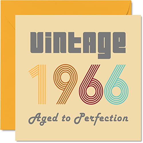 Comprar Tarjetas cumpleaños 56 hombres mujeres vintage 1966 envejecido a perfección 56 tarjetas cumpleaños divertidas ella 145 mm x 145 Navidad mm tarjetas felicitación cumpleaños mamá papá abuelo niñera Ofertas 2023 | regaloscumple.com