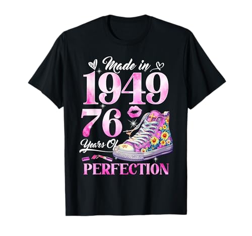 Comprar Cumpleaños Chapter 76 EST 1949 76 Years Old Gifts 76th Birthday Queen Camiseta Rebajas 2025 | regaloscumple.com