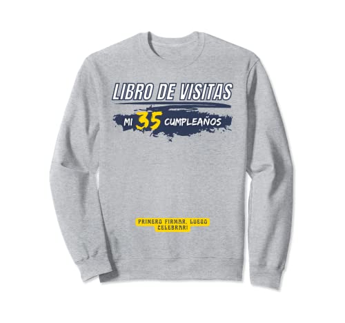 Comprar 35 años - Libro visitas fiesta 35 años - 35 Navidad cumpleaños Sudadera Top Precio 2024 | regaloscumple.com