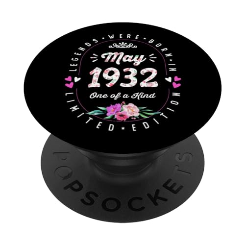 Comprar Cumpleaños Floral - Las Leyendas nacen en Mayo 1932 Promoción PopSockets PopGrip Intercambiable Top Precio 2024 | regaloscumple.com