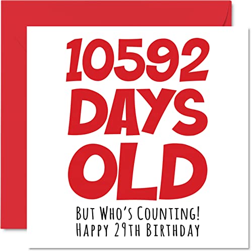 Oferta Tarjeta 29 hombres mujeres mujeres, días divertida felicitación años hermana, hija, 145 x mm