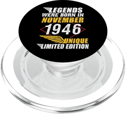 Consigue ahora Cumpleaños Noviembre 1946 Catálogo Edición Limitada Regalo Vintage PopSockets PopGrip para MagSafe Top Precio 2024 | regaloscumple.com