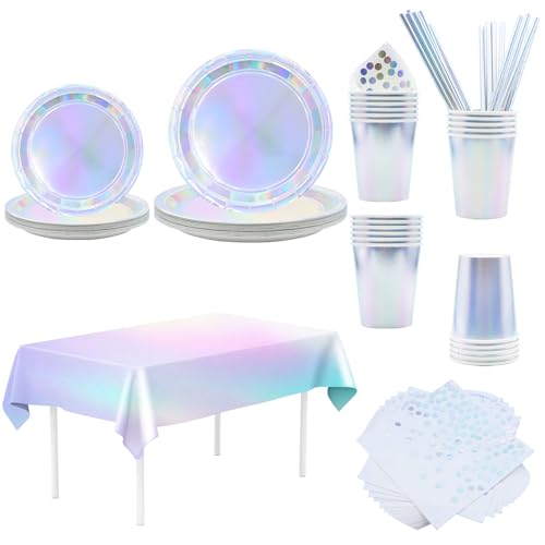 Comprar Platos y Vasos para Cumpleaños Vexillic 121 Piezas Regalos Reutilizable Vajilla Fiesta Platos con Papel Servilletas Vasos Pajitas para Fiestas Bodas Aniversarios para 24 Invitados Ofertas 2024 | regaloscumple.com